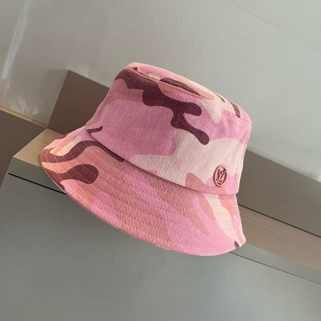 ¥ Sombrero de pescador camuflado nuevo LV Louis Vuitton, circunferencia de cabeza 57cm. Sombrero de pescador, gorra de …