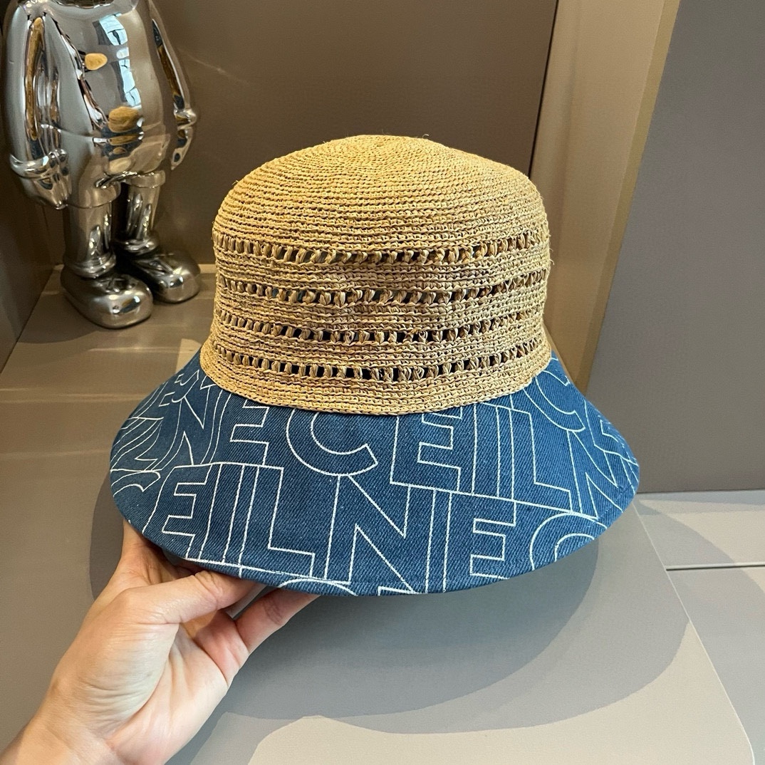 NO:202379,Celine Celine's new straw hat, Rafia making, presbyterian FF fabric, essential for celebrity, head circumference 57cm hat, fisherman's hat, baseball hat, knit hat, hat, celine, celine, espadrilles, hats19860909Celine赛琳新款草帽,拉菲草制作,拼老花FF面料,名媛必备,头围57cm帽子渔夫帽棒球帽针织帽,帽子,celine,celine,espadrilles,hats,hat