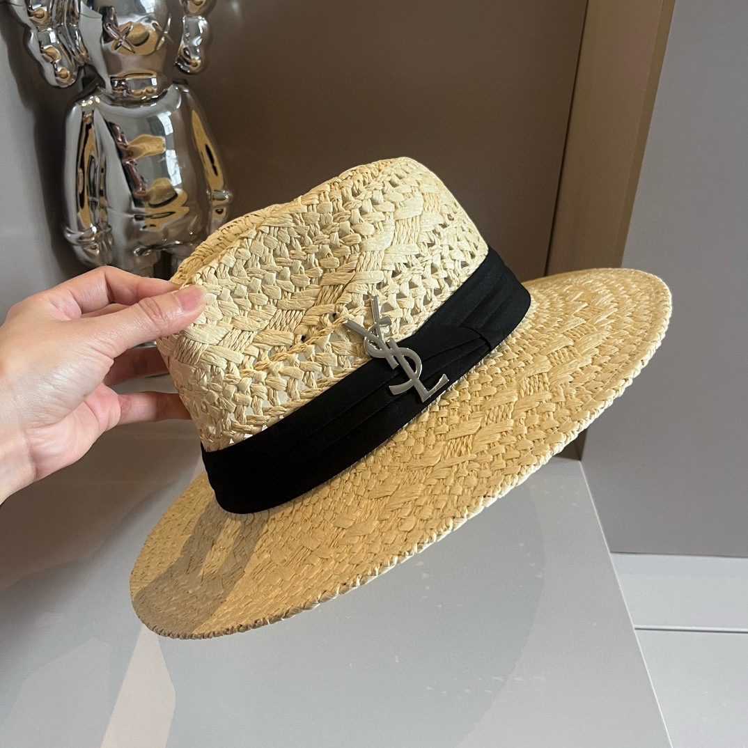 Yves Saint Laurent Sombreros Sombrero de paja Sitio web para comprar réplica