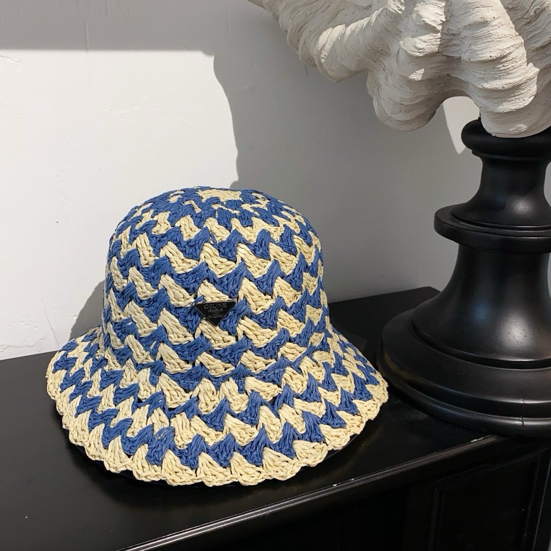 ¥ Celine手钩折叠草帽，头围57cm