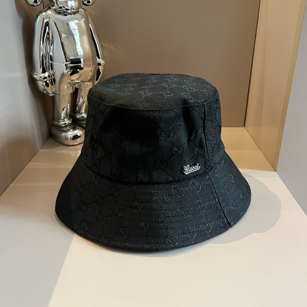 ¥ Gucci clásico sombrero de pescador con estampado antiguo, unisex, circunferencia de cabeza 57cm