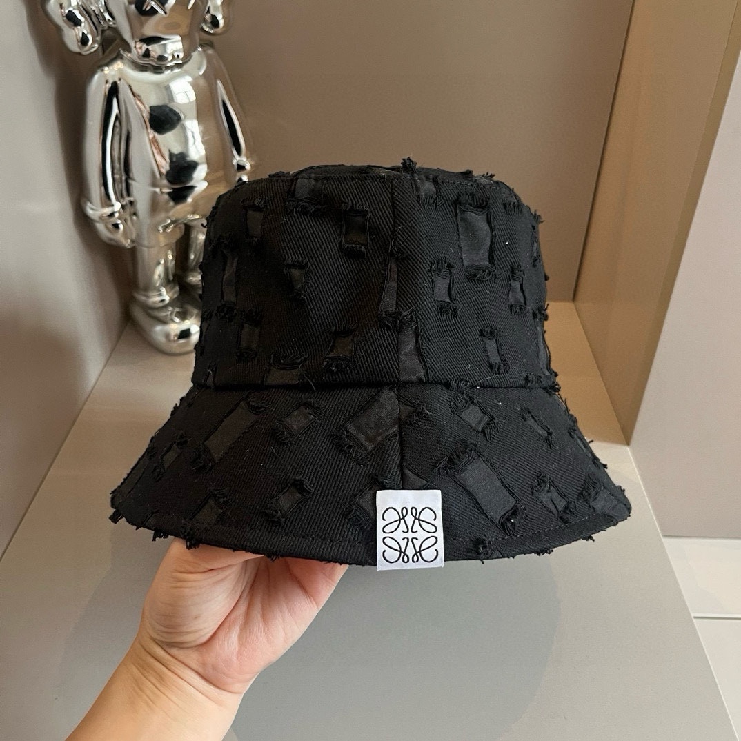 ¥ ＬＯＥＷＥ Loewe sombrero de pescador roto, circunferencia de cabeza 57cm