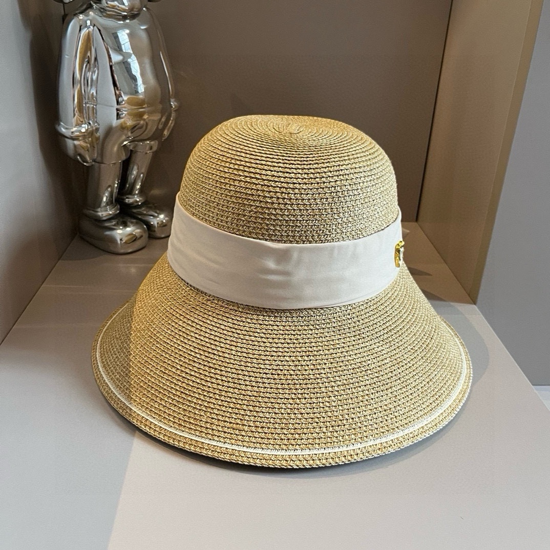 ¥ Miu Miu Miu Miu nueva gorra de paja con visera, ajustable, circunferencia de cabeza aprox. 57cm