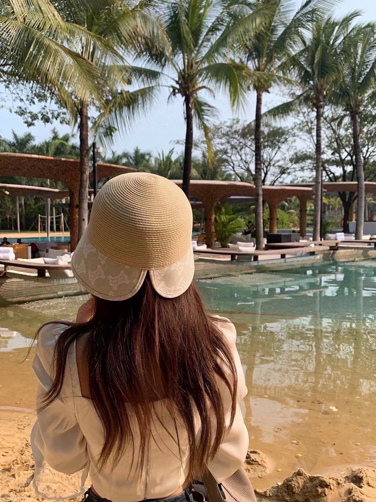 ¥ Sombrero de paja Celine nuevo modelo, alta personalización, circunferencia de cabeza 57 cm. Detalles pendientes