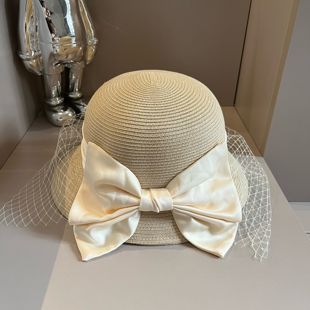 ¥ Celine nuevo estilo sombrero de ala ancha de malla, tejido de paja de PP de Taiwán, circunferencia de cabeza 57 cm
