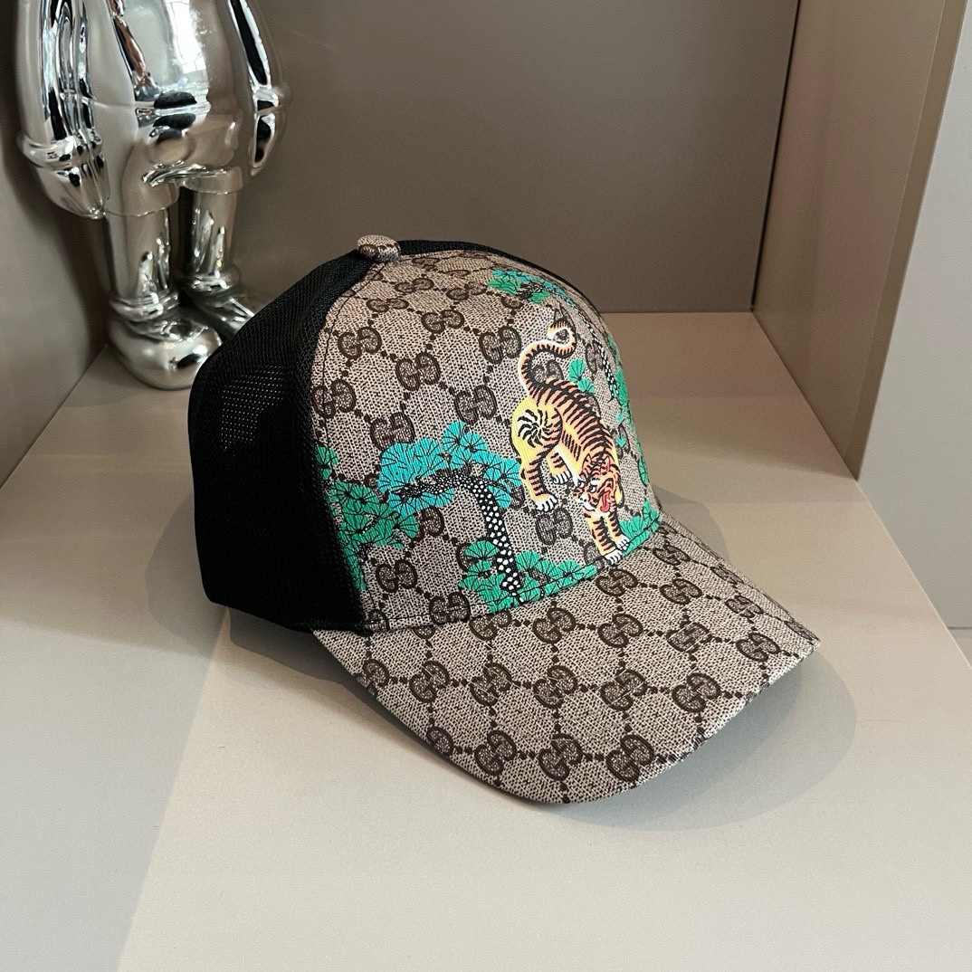 ¥ Gorra de béisbol de malla Gucci, unisex, modelo de venta al por mayor