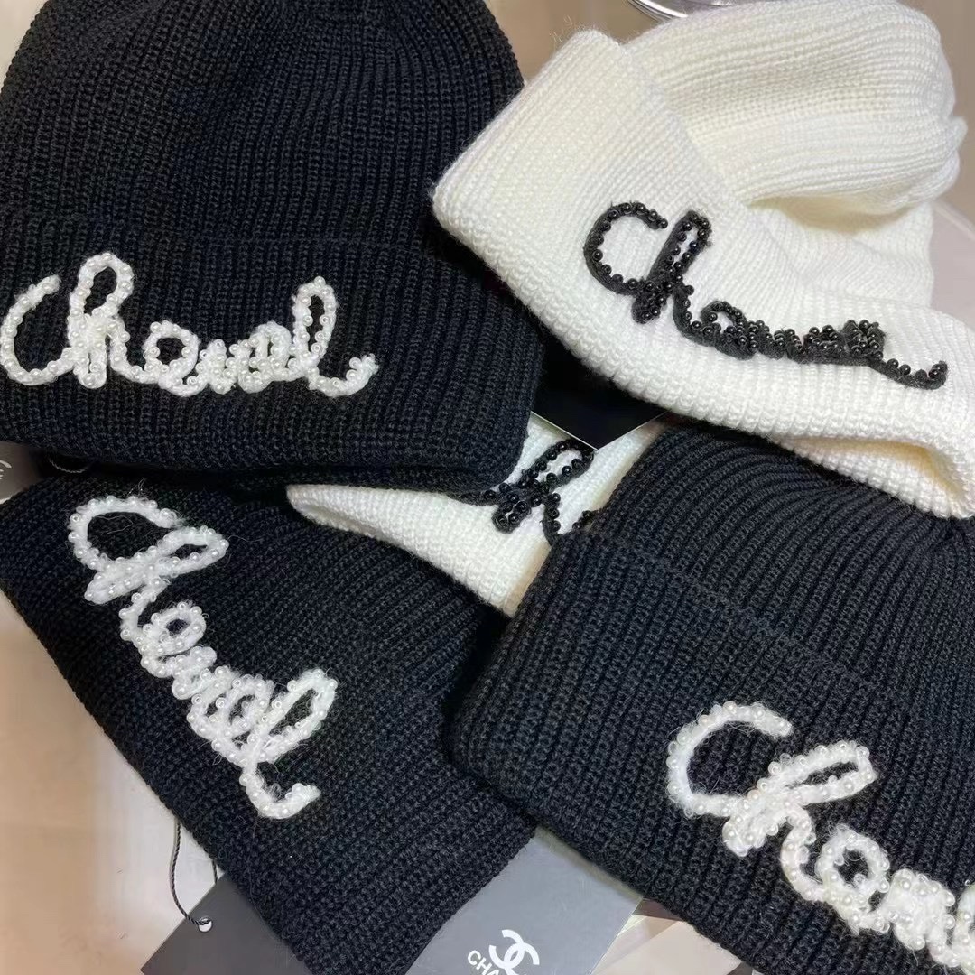 ¥ Chanel gorro de punto de lana