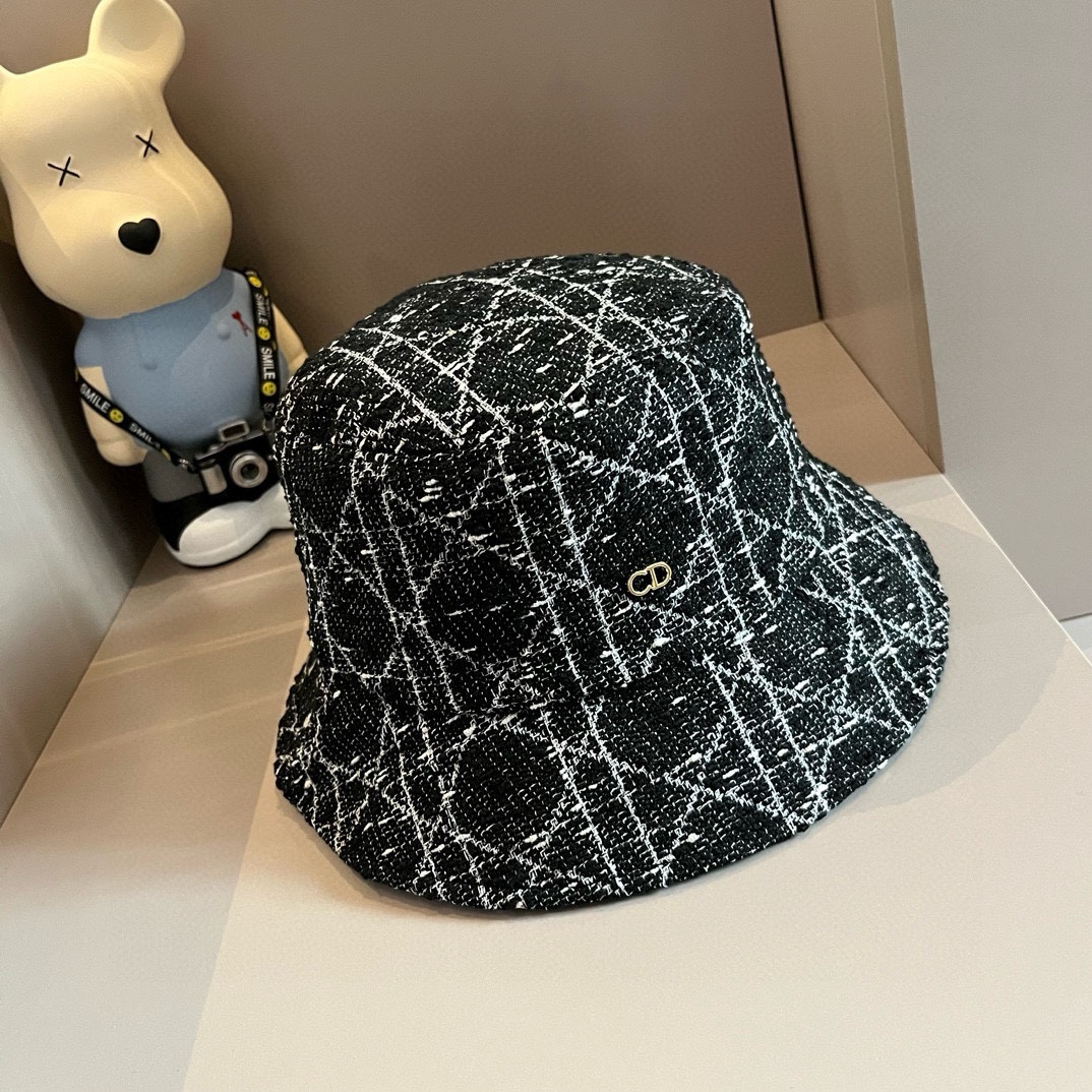 Dior Classic Lingge Top Hat Fisherman hat Head circumference 57cm