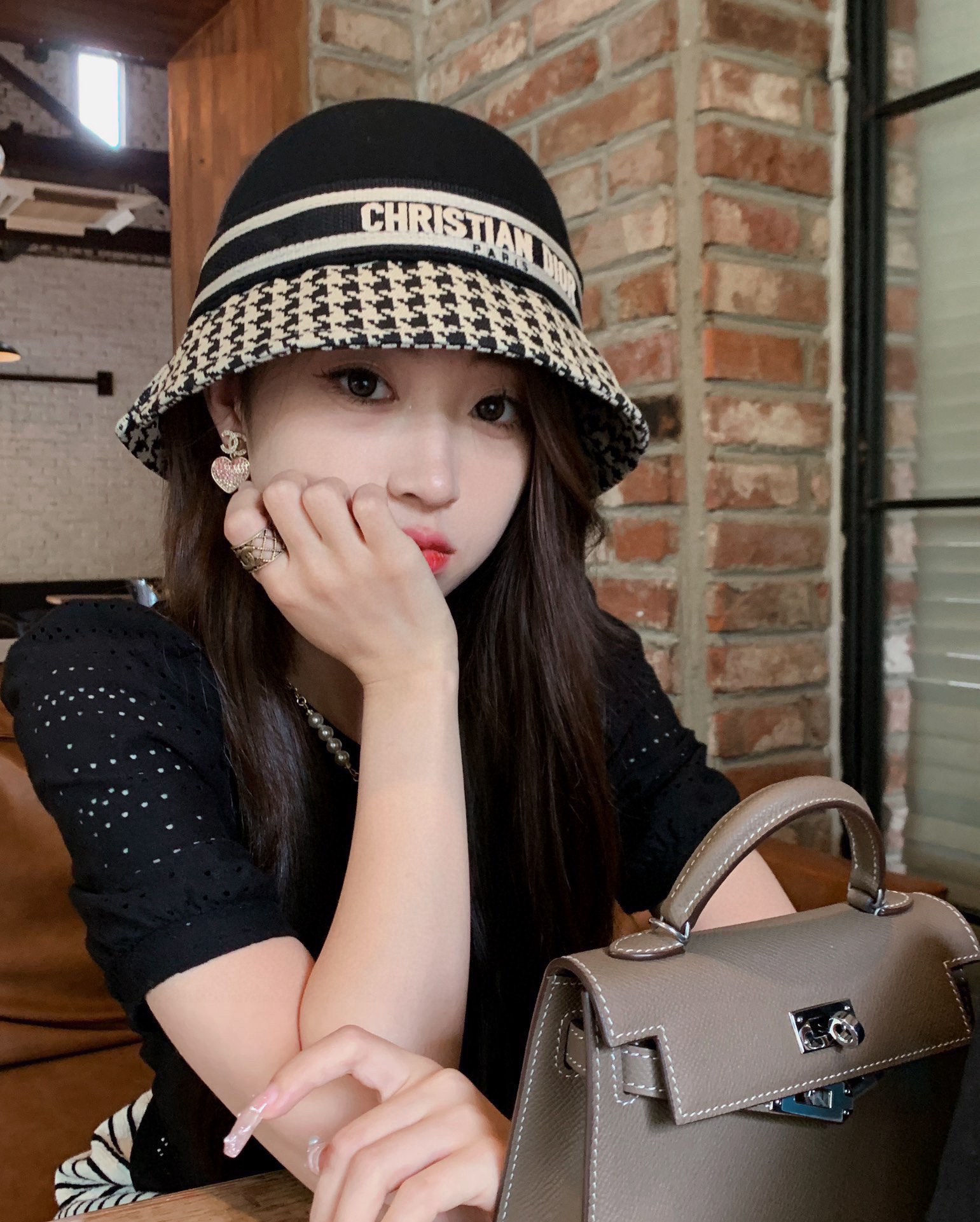 ¥ Dior Winter Olympics autumn/winter wool hat, color-blocked beret, 100% wool fabric % head circumference 57cm