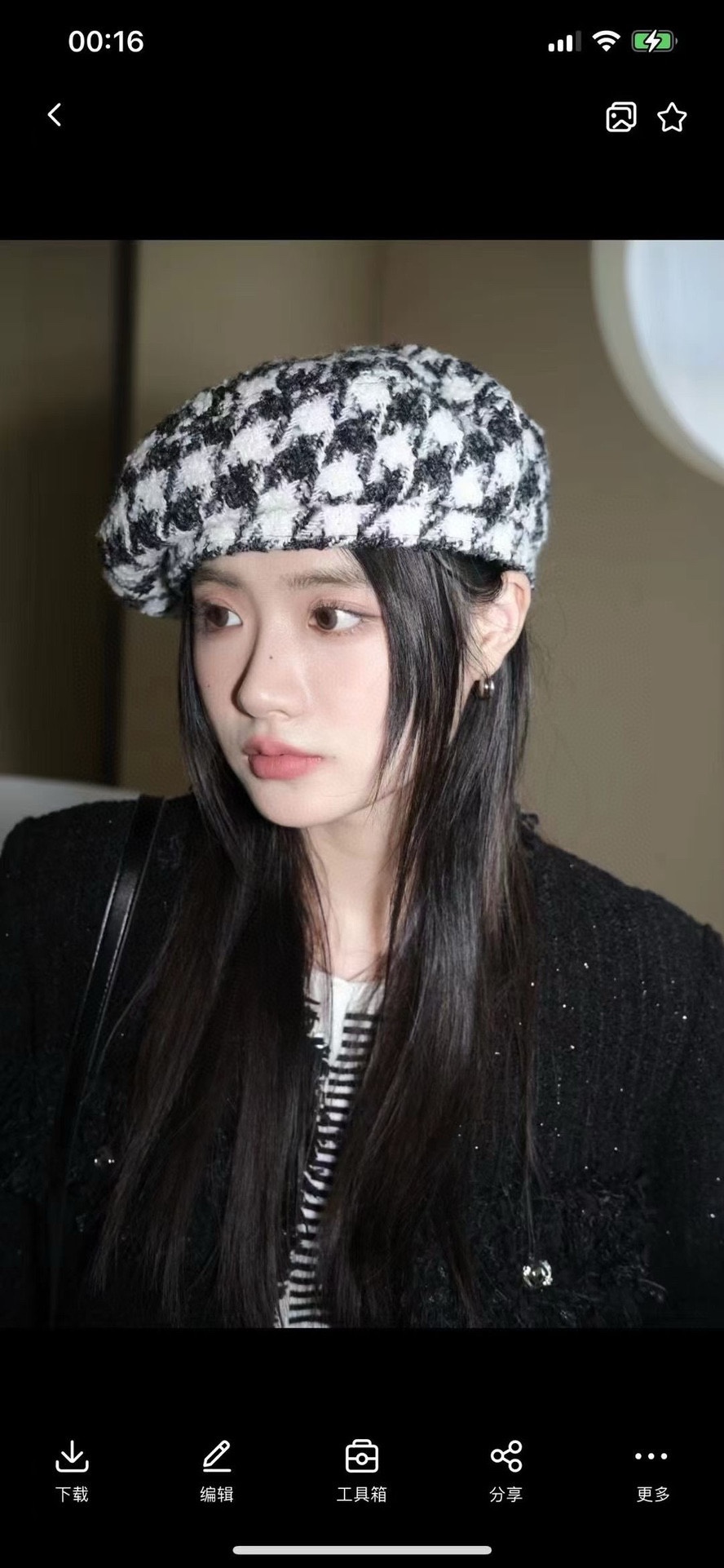NO:214991,Dior new beret, classic houndstooth beret, head circumference 57cm hat, fisherman hat baseball hat knit hat, hat, dior, dior, espadrilles, hats19860909Dior迪奥新款贝雷帽,经典千鸟格贝雷帽,头围57cm帽子渔夫帽棒球帽针织帽,帽子,dior,dior,espadrilles,hats,hat