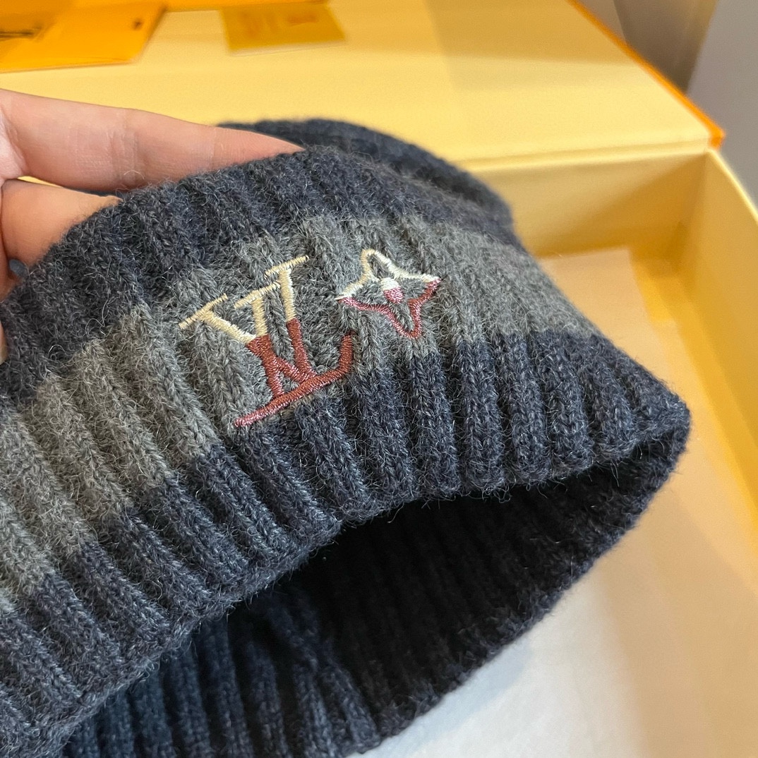 PLV路易威登新款毛线帽男款毛线