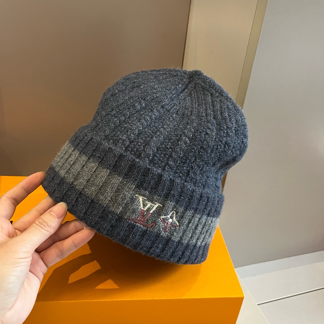 PLV路易威登新款毛线帽男款毛线