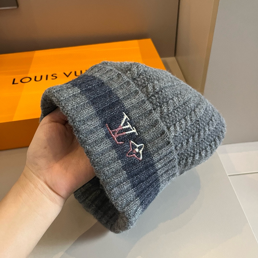 PLV路易威登新款毛线帽男款毛线