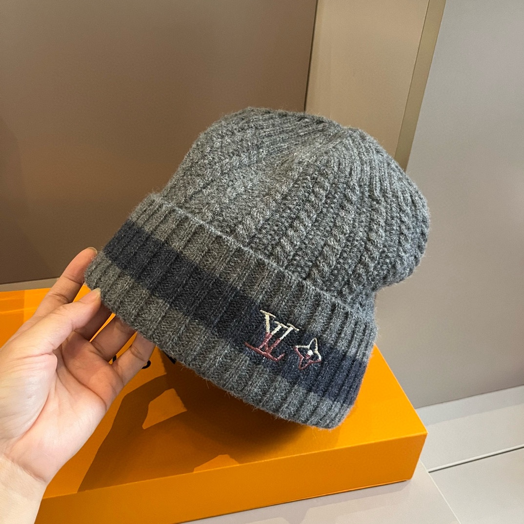 PLV路易威登新款毛线帽男款毛线