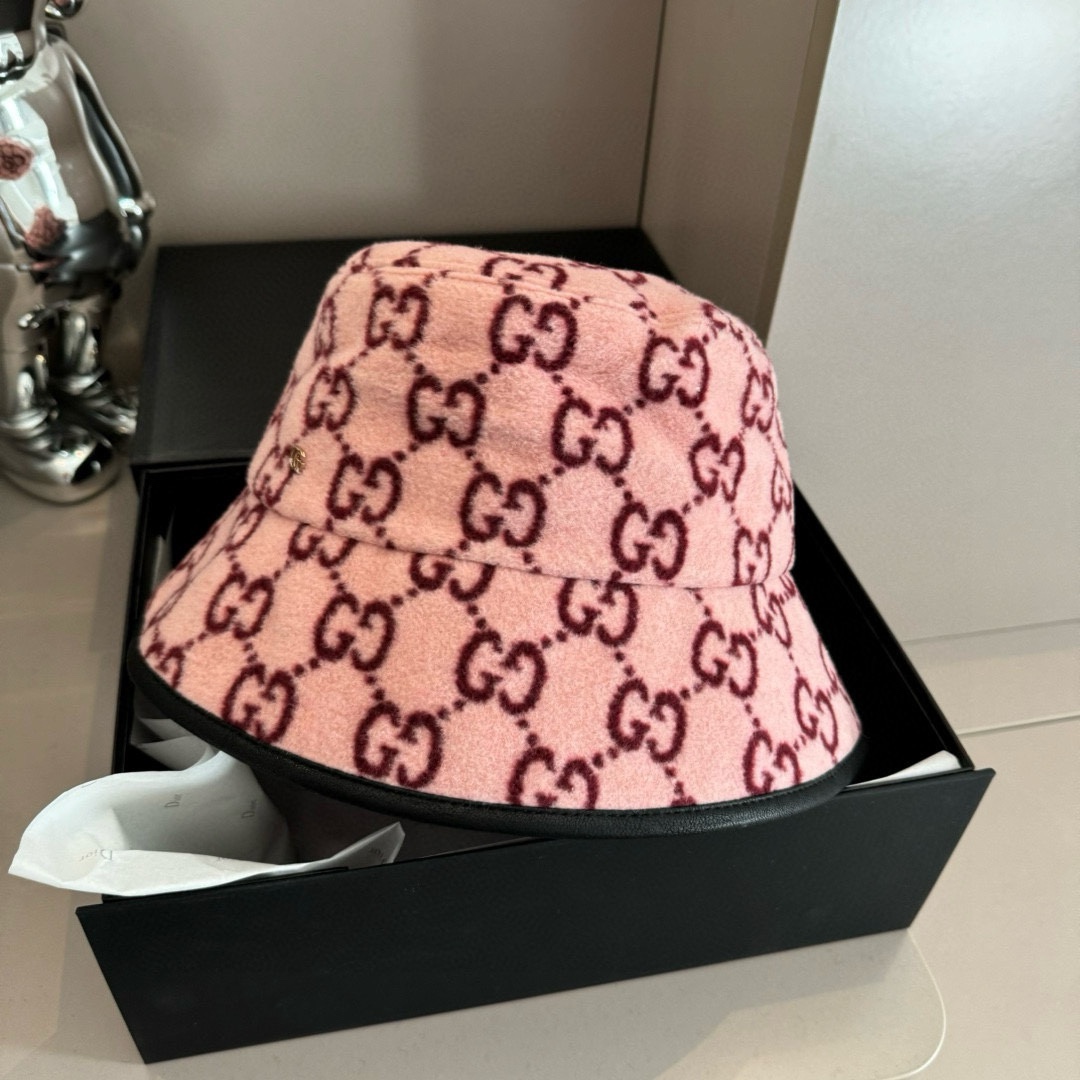 PGucci古奇秋冬新款鸭舌帽毛呢帽头围57cm