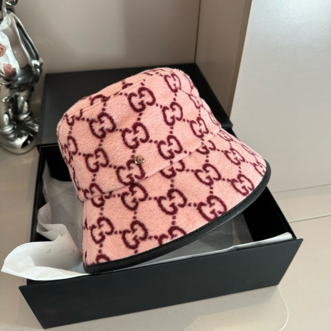 PGucci古奇秋冬新款鸭舌帽毛呢帽头围57cm