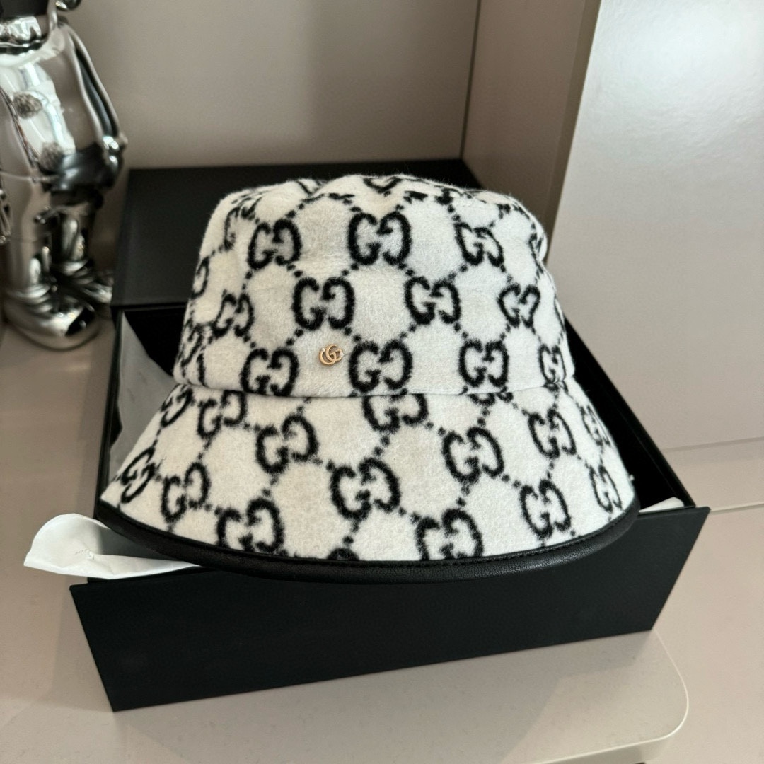 PGucci古奇秋冬新款鸭舌帽毛呢帽头围57cm