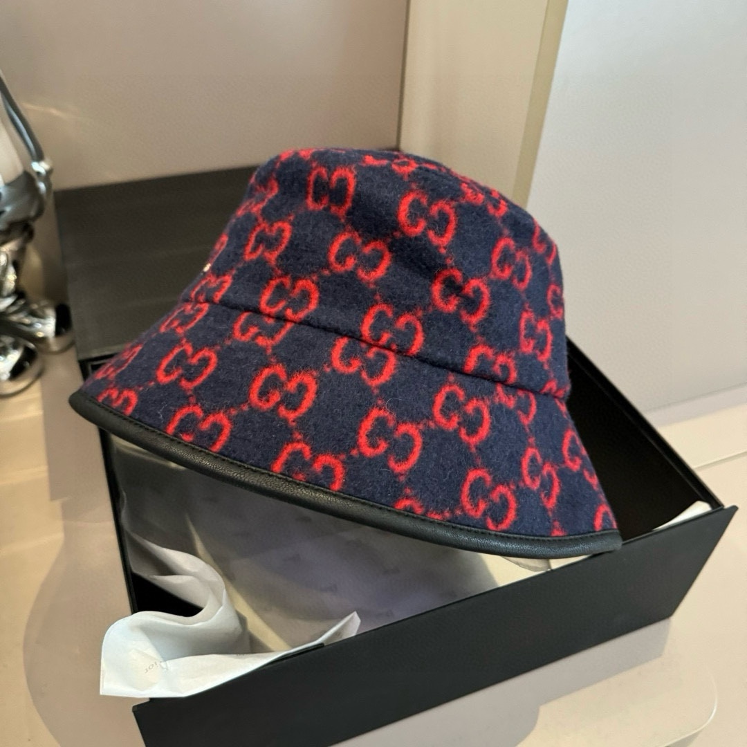 PGucci古奇秋冬新款鸭舌帽毛呢帽头围57cm