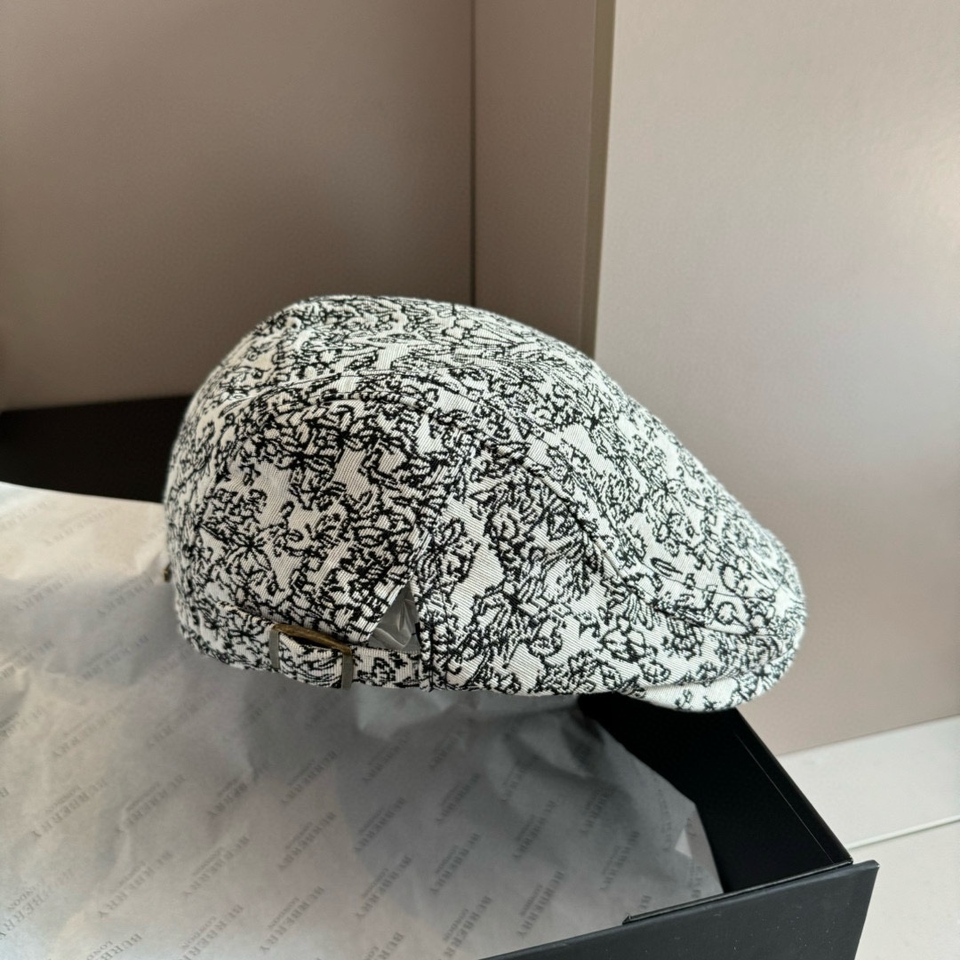 PBurberry巴宝莉秋冬新款鸭舌前进帽画家帽头围57cm复古风