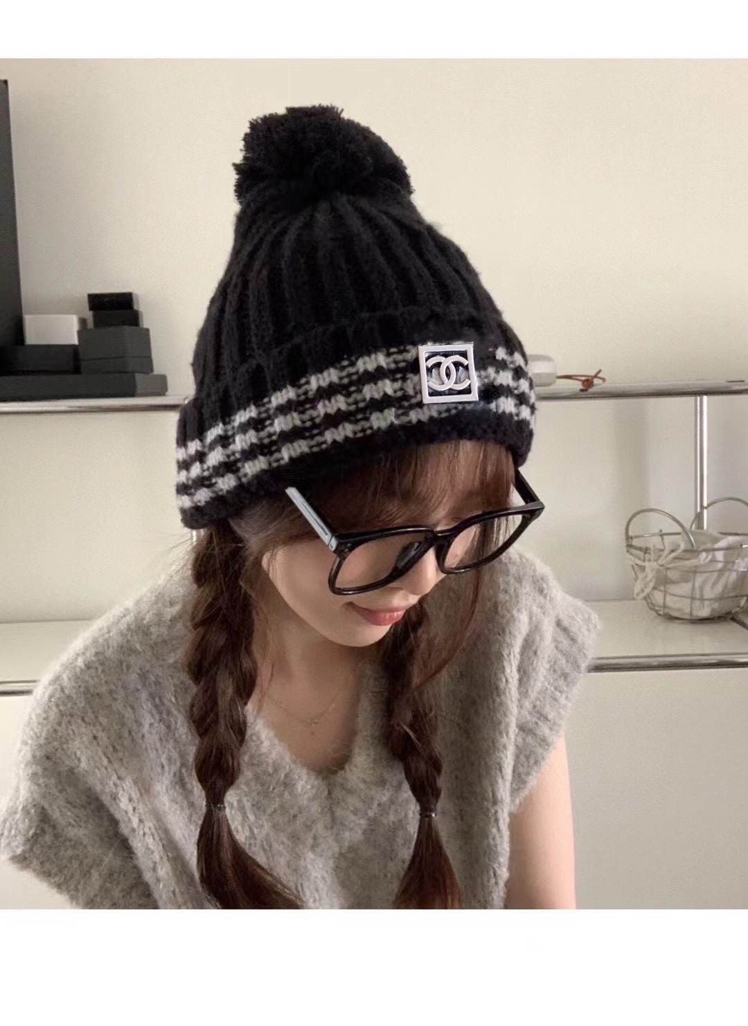 PChanel香奈儿针织冷帽