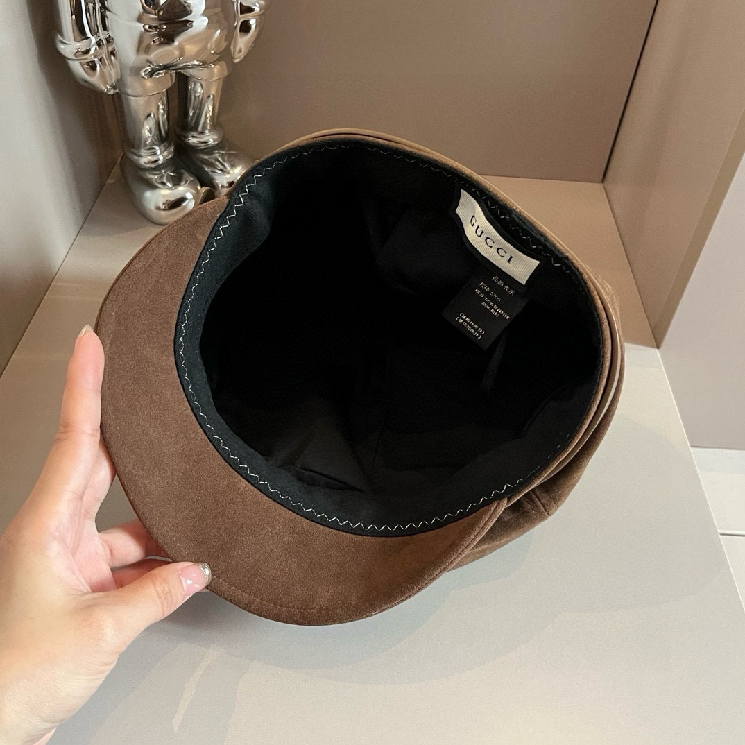 PGucci古奇新款鸭舌帽军帽头围57cm