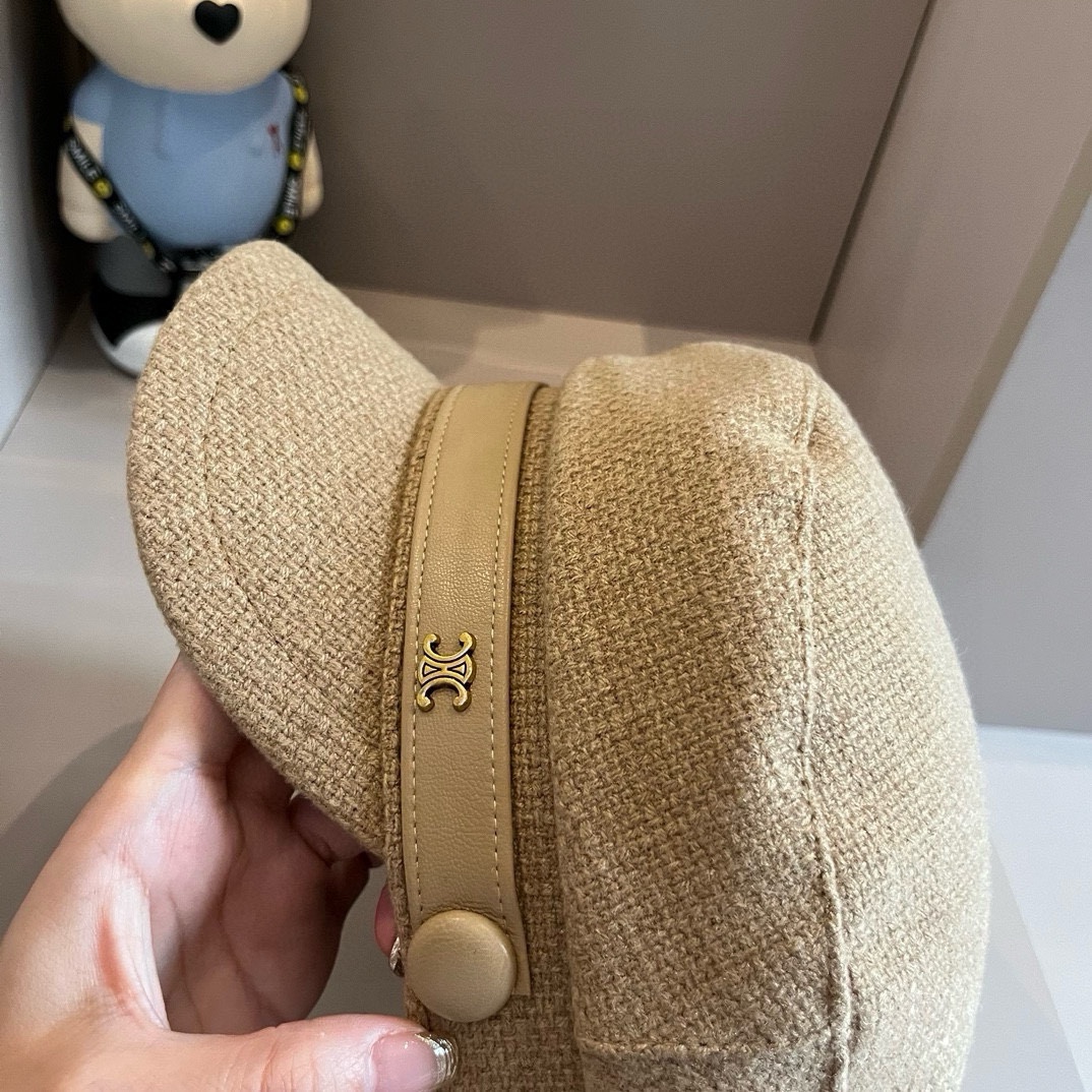 PCeline赛琳新款鸭舌军帽头围57cm