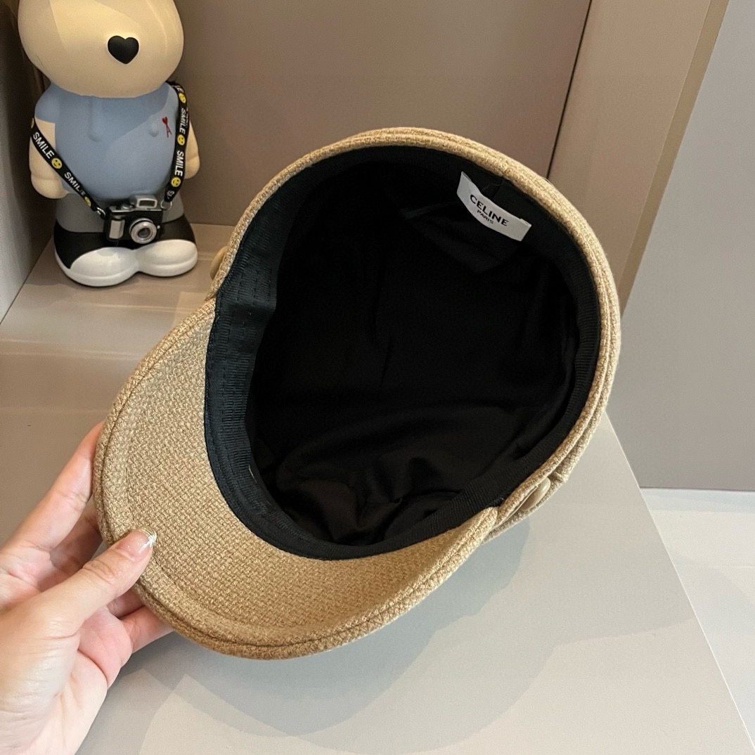 PCeline赛琳新款鸭舌军帽头围57cm