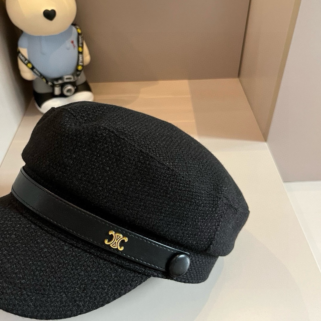 PCeline赛琳新款鸭舌军帽头围57cm