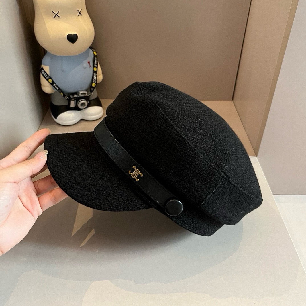 PCeline赛琳新款鸭舌军帽头围57cm