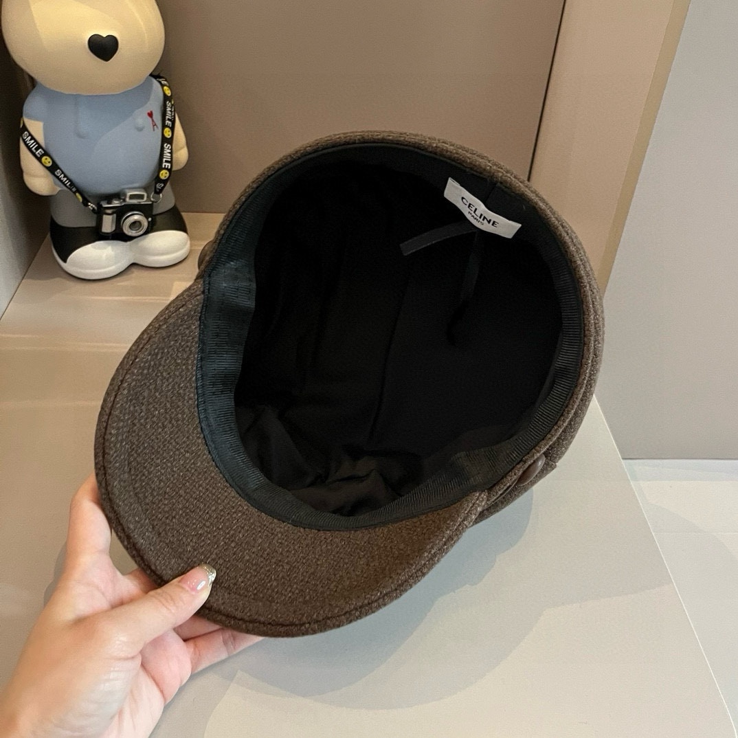 PCeline赛琳新款鸭舌军帽头围57cm