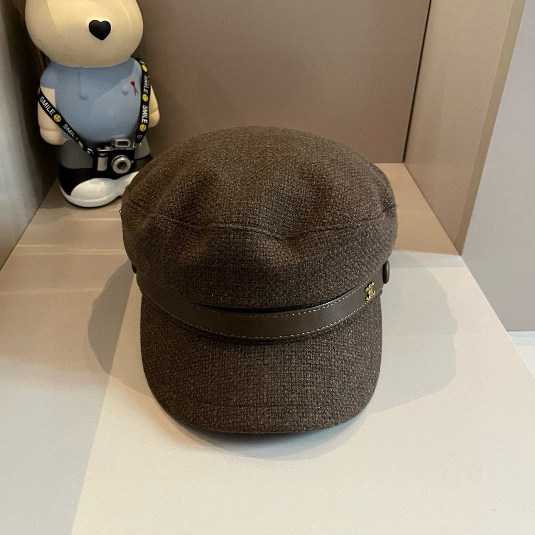 PCeline赛琳新款鸭舌军帽头围57cm