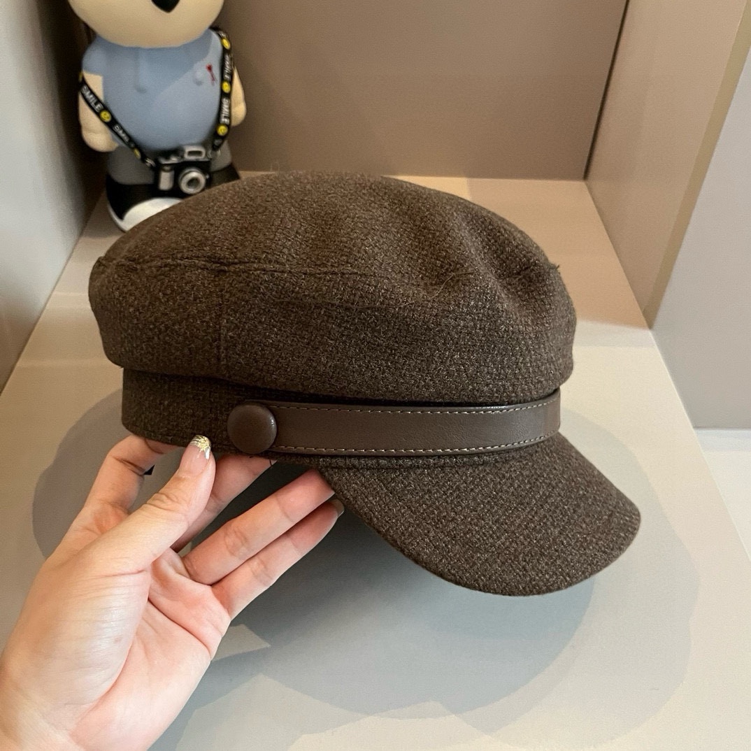 PCeline赛琳新款鸭舌军帽头围57cm