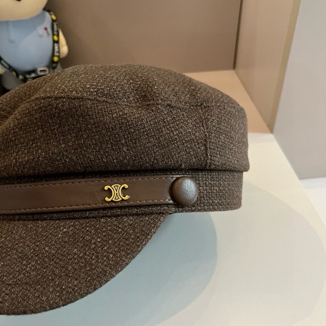 PCeline赛琳新款鸭舌军帽头围57cm