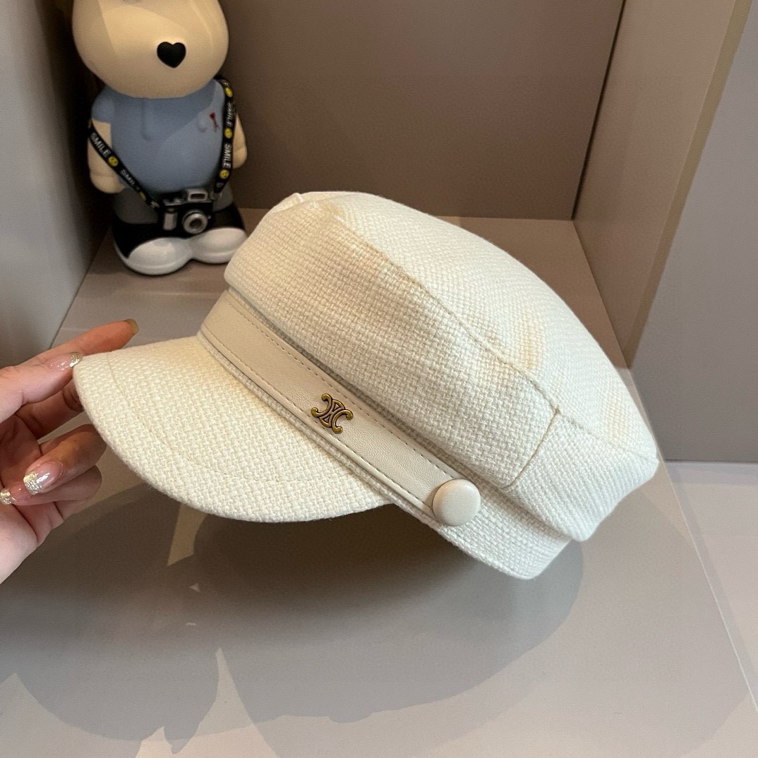 PCeline赛琳新款鸭舌军帽头围57cm