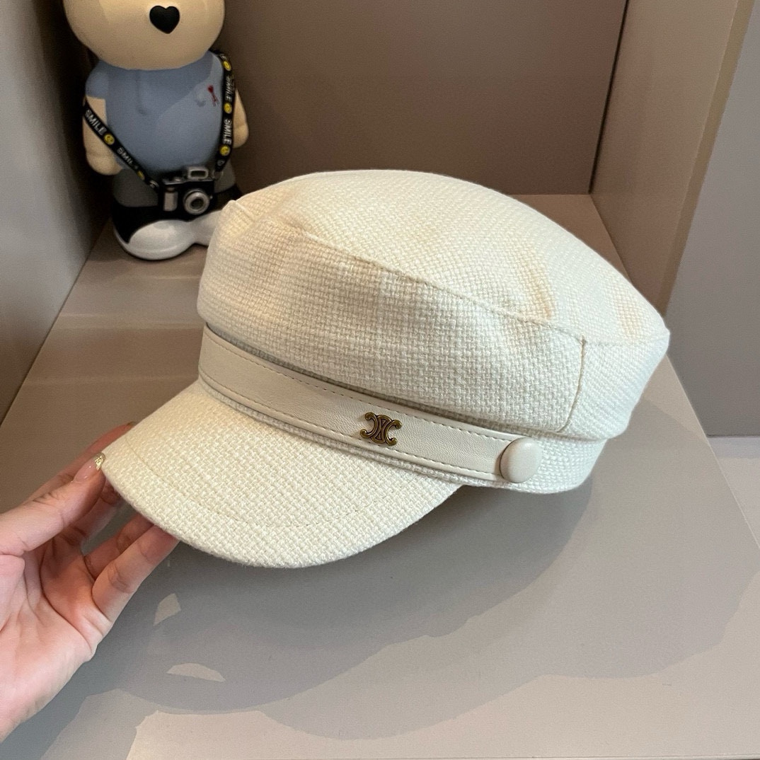 PCeline赛琳新款鸭舌军帽头围57cm