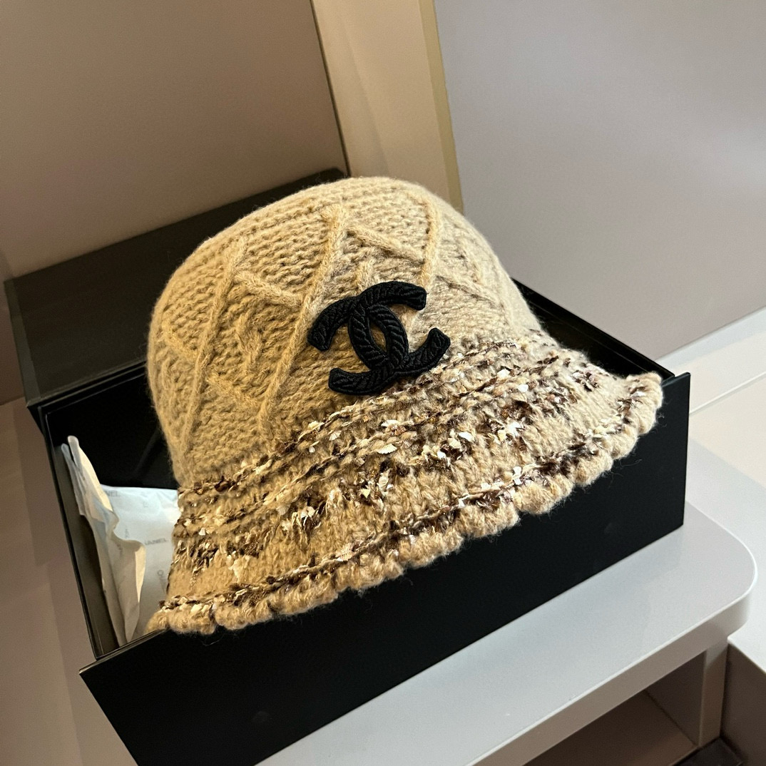 NO:220126,Chanel Chanel knitted fisherman hat, head circumference 57cm hat Fisherman hat Baseball hat Knitted hat, hat, chanel, chanel, espadrilles, hats19860909Chanel香奈儿针织渔夫帽,头围57cm帽子渔夫帽棒球帽针织帽,帽子,chanel,chanel,espadrilles,hats,hat