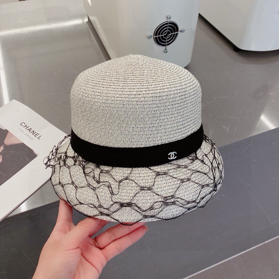 NO:220670,Chanel Chanel mesh top hat, celebrity style straw hat, beach hat, head circumference 57cm hat, fisherman hat, baseball hat, knit hat, hat, chanel, chanel, espadrilles, hats19860909Chanel香奈儿网纱礼帽,名媛风草帽,沙滩帽,头围57cm帽子渔夫帽棒球帽针织帽,帽子,chanel,chanel,espadrilles,hats,hat