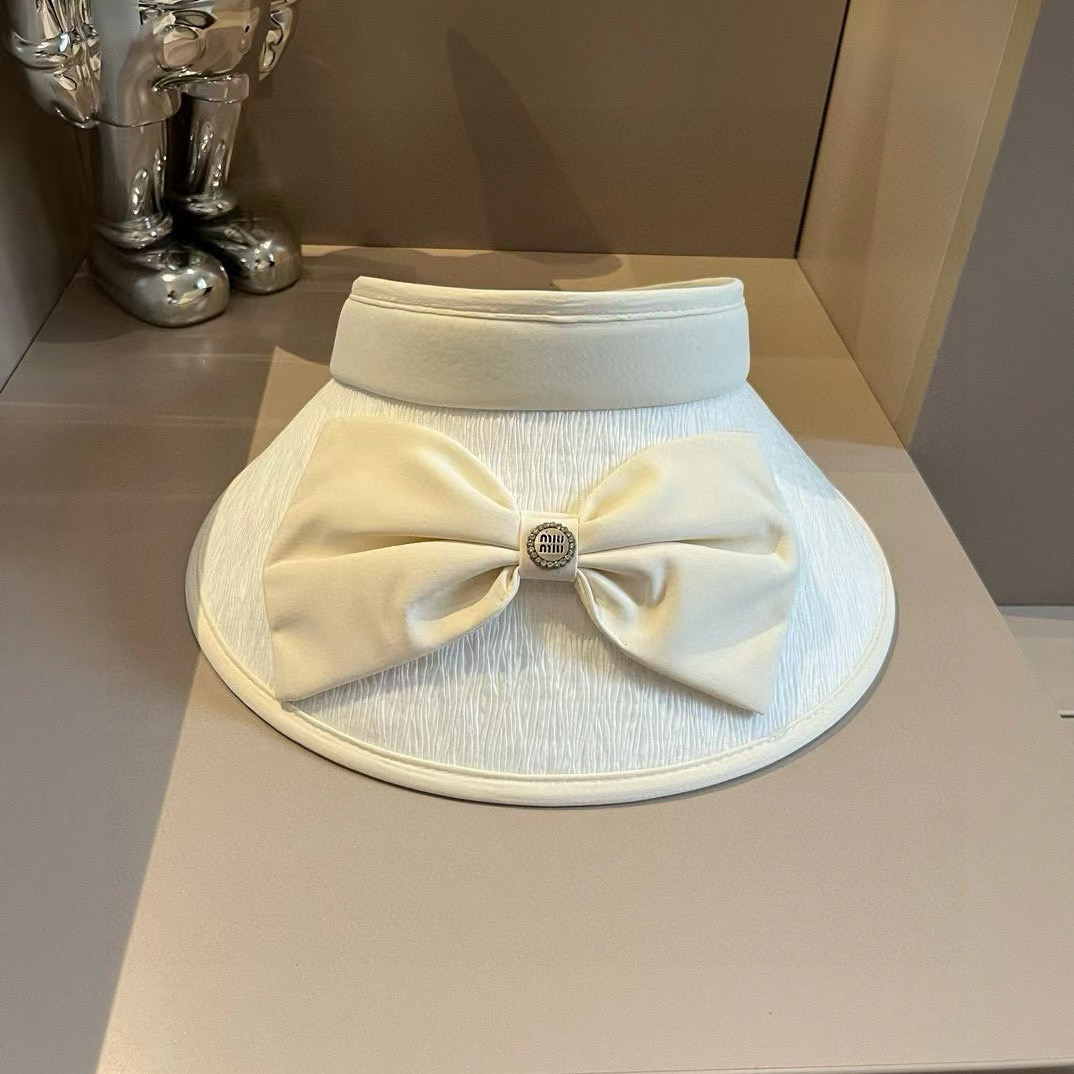 NO:220702,Miumiu bow empty top sun hat, hat fisherman hat baseball hat knit hat, hat, miumiu, espadrilles, hats19860909缪缪miumiu蝴蝶结空顶遮阳帽,帽子渔夫帽棒球帽针织帽,帽子,miumiu,espadrilles,hats,hat