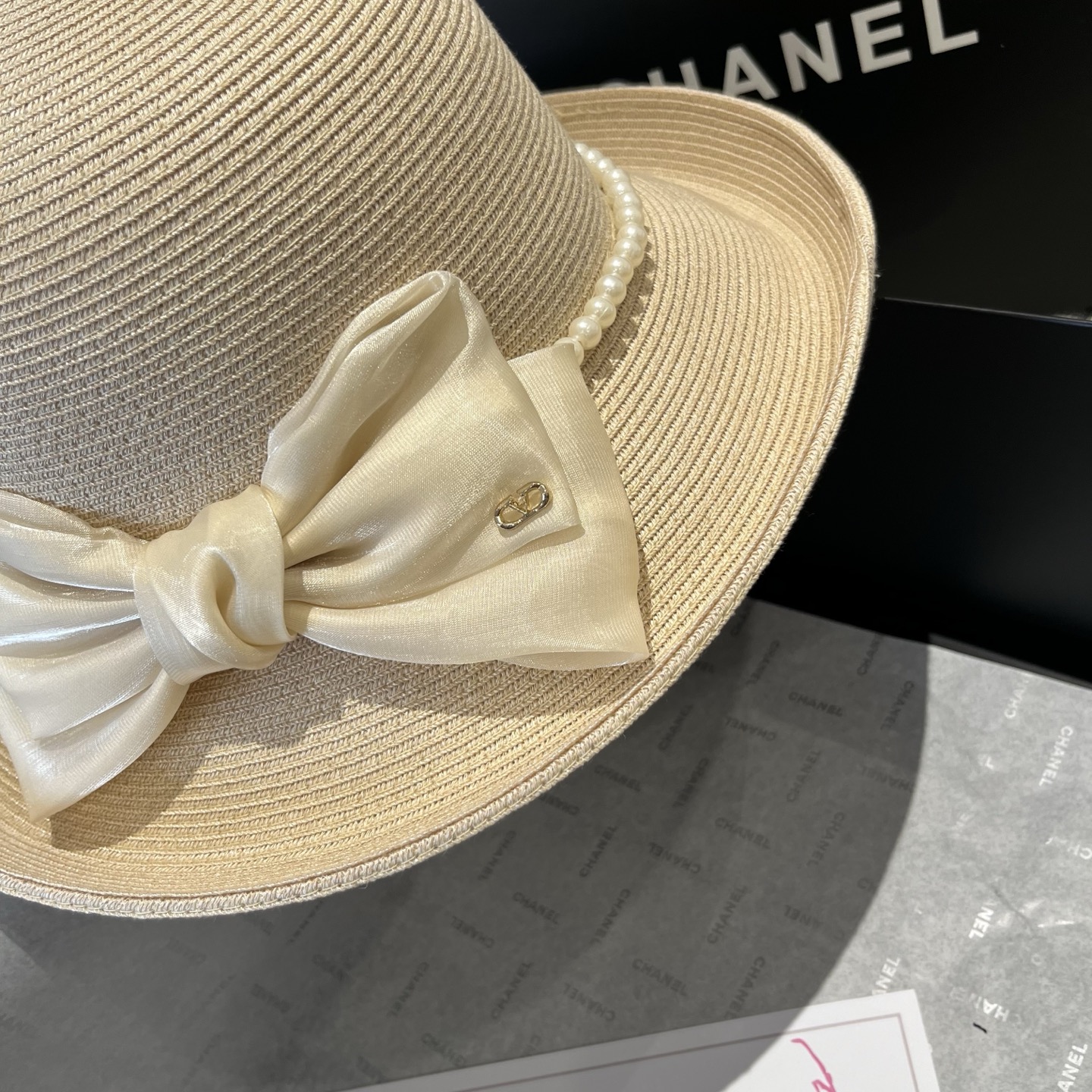 zero 189. valentino blanche hat, curly butter hat, 57 cm - 图片 6