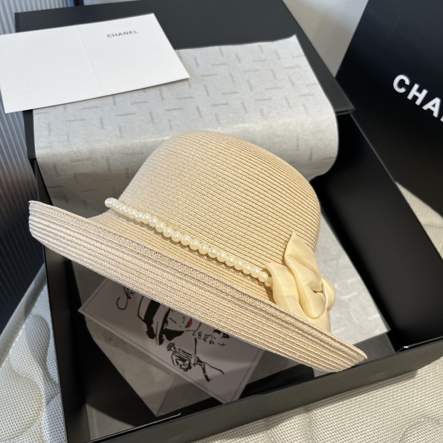 zero 189. valentino blanche hat, curly butter hat, 57 cm - 图片 4