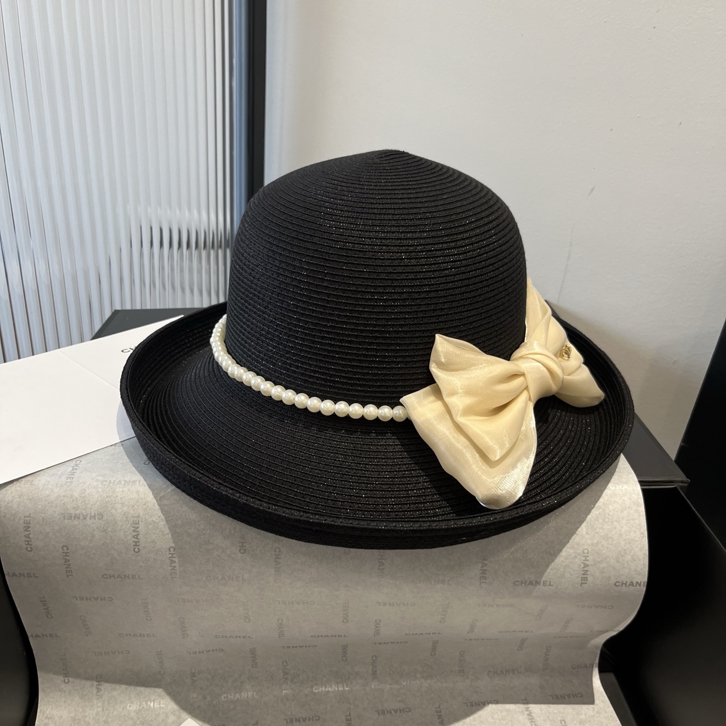 zero 189. valentino blanche hat, curly butter hat, 57 cm - 图片 9