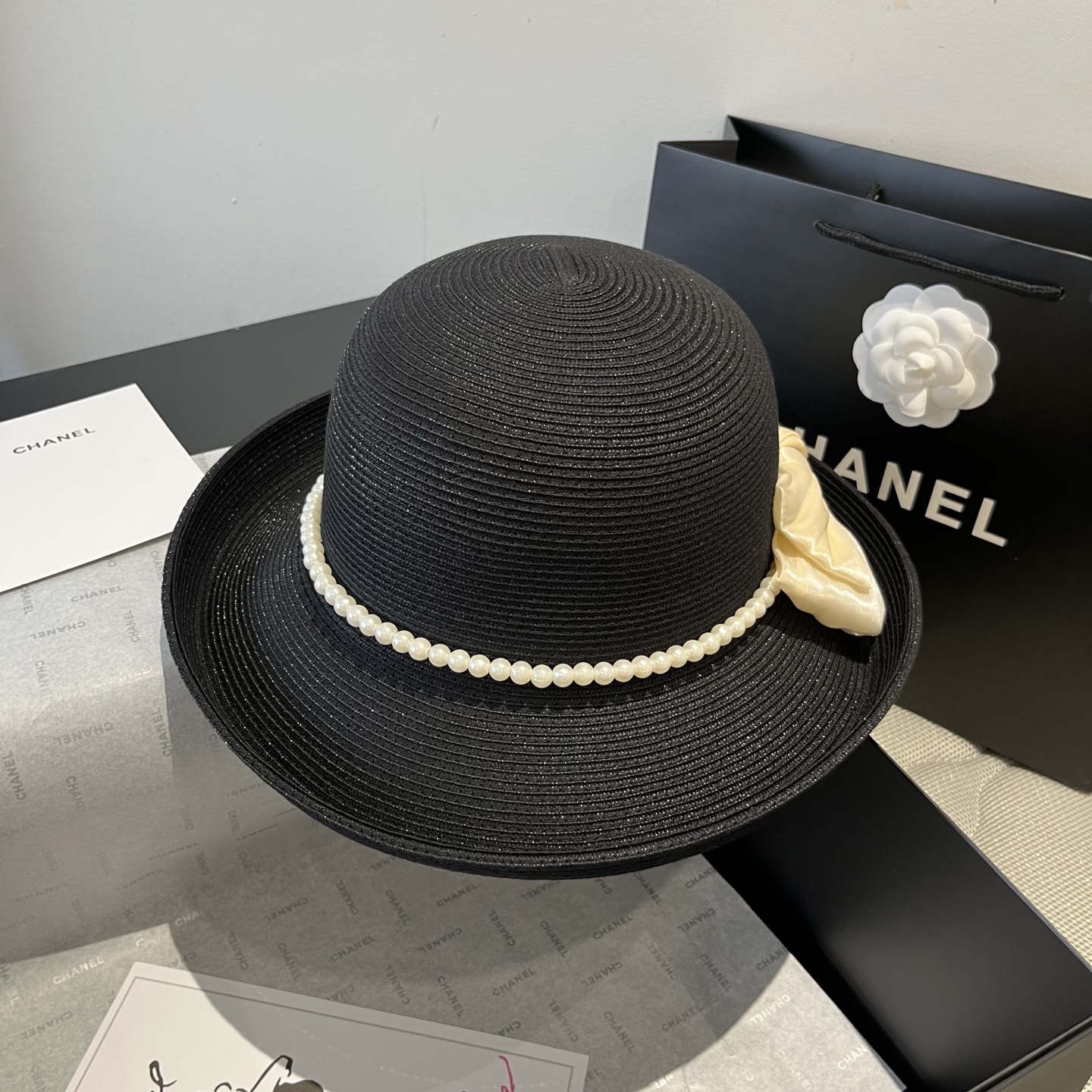 zero 189. valentino blanche hat, curly butter hat, 57 cm - 图片 4