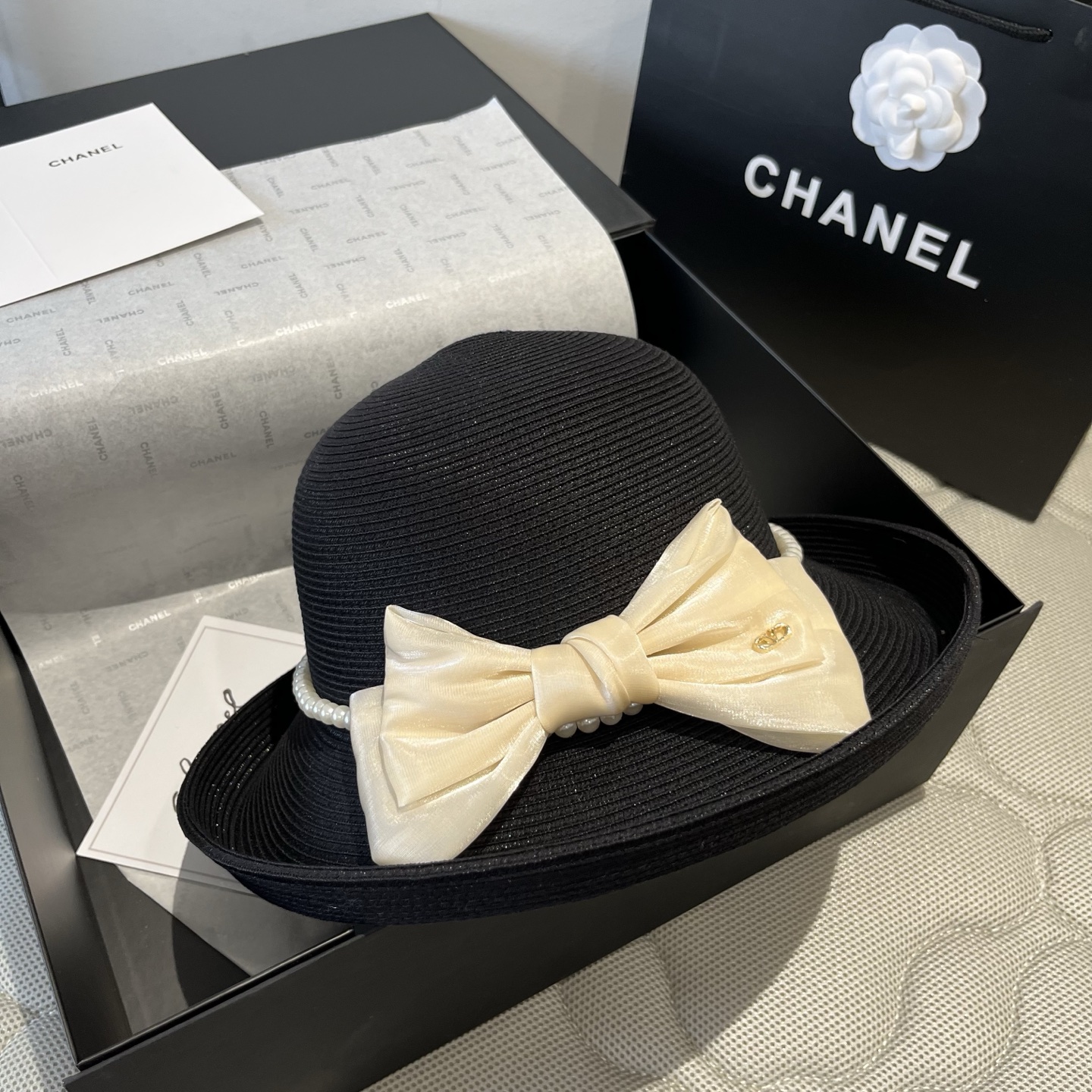 zero 189. valentino blanche hat, curly butter hat, 57 cm - 图片 7