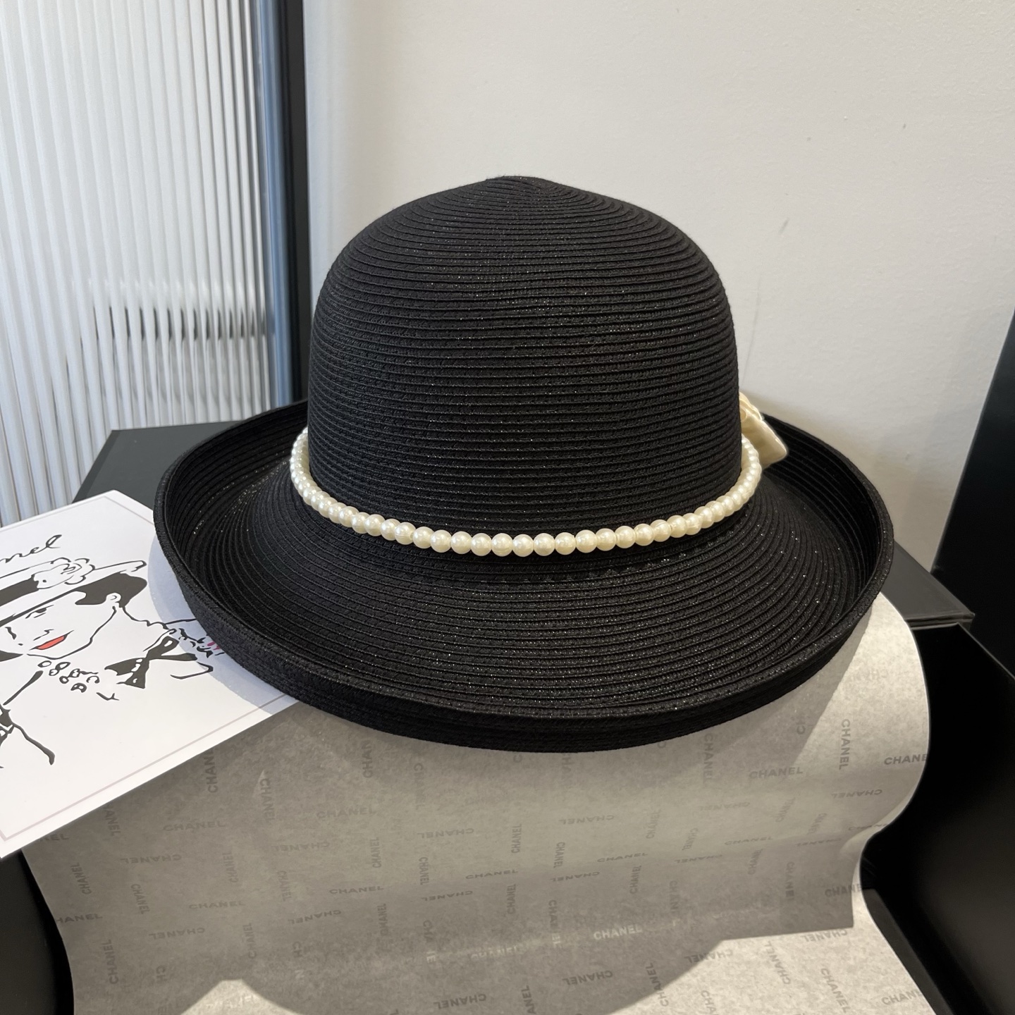 zero 189. valentino blanche hat, curly butter hat, 57 cm - 图片 8
