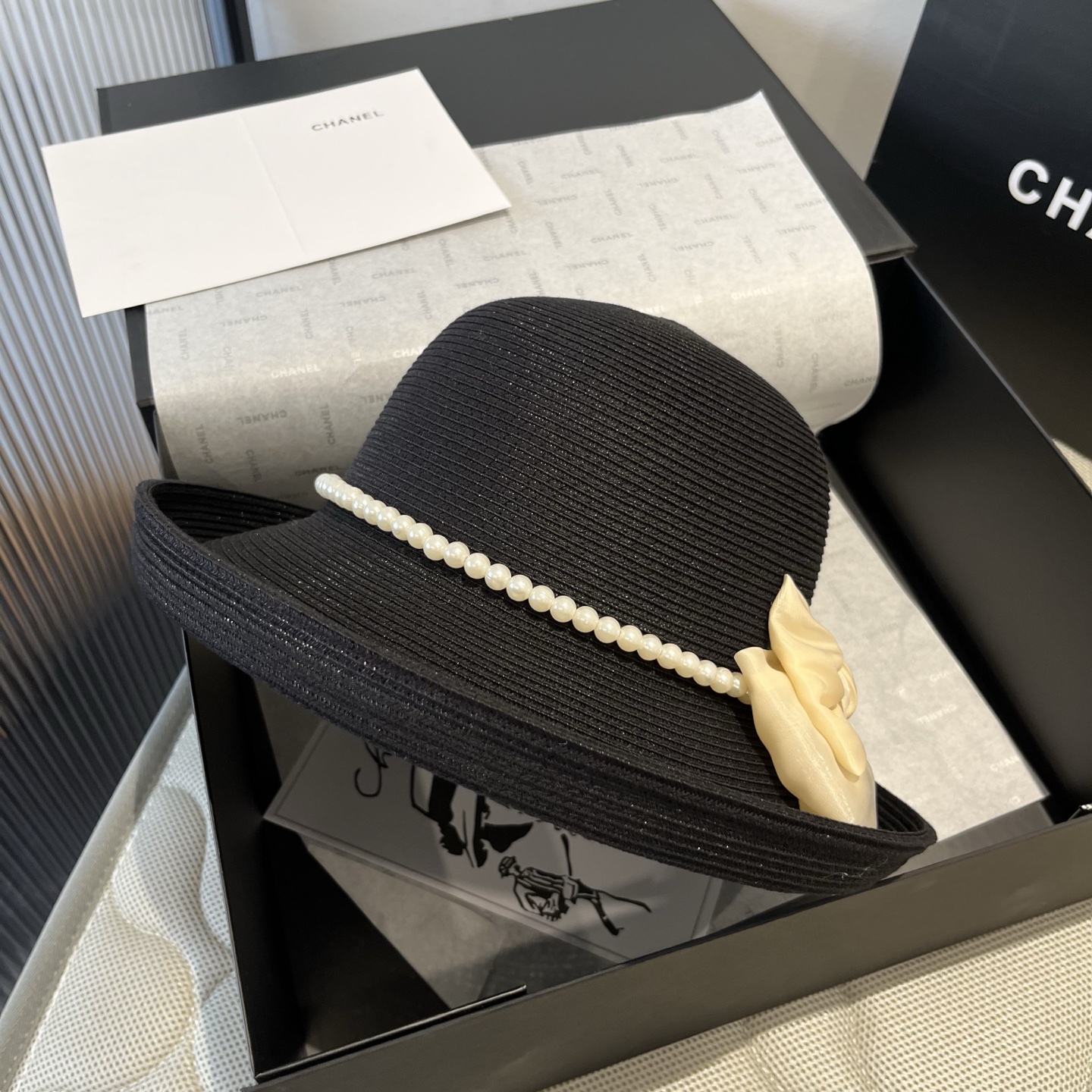 zero 189. valentino blanche hat, curly butter hat, 57 cm - 图片 5