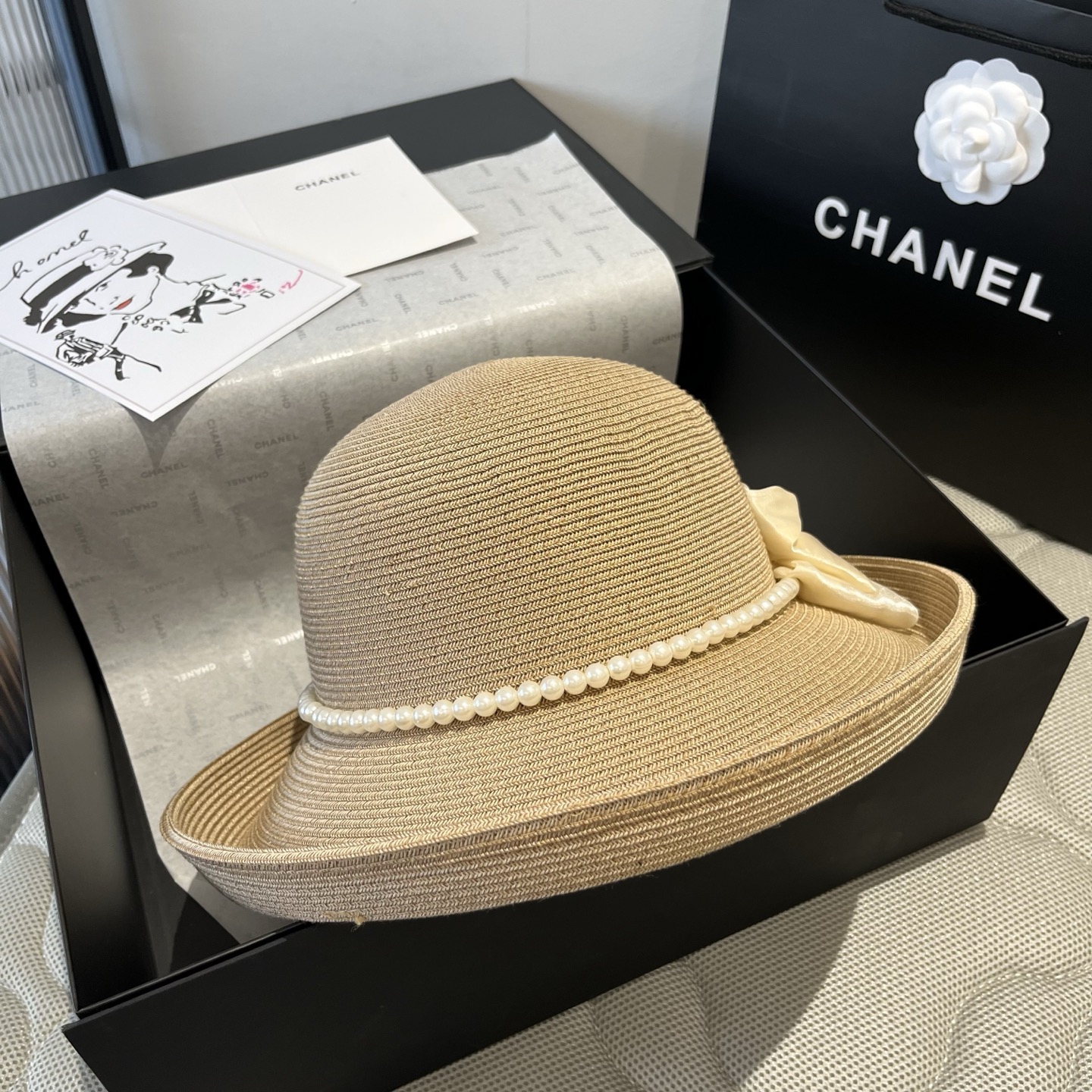 zero 189. valentino blanche hat, curly butter hat, 57 cm - 图片 6