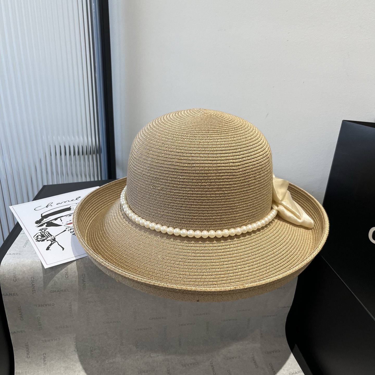 zero 189. valentino blanche hat, curly butter hat, 57 cm - 图片 9