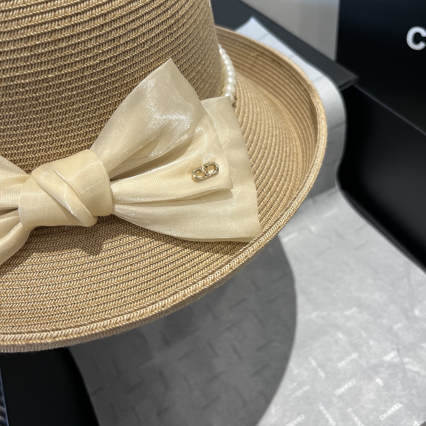 zero 189. valentino blanche hat, curly butter hat, 57 cm - 图片 7