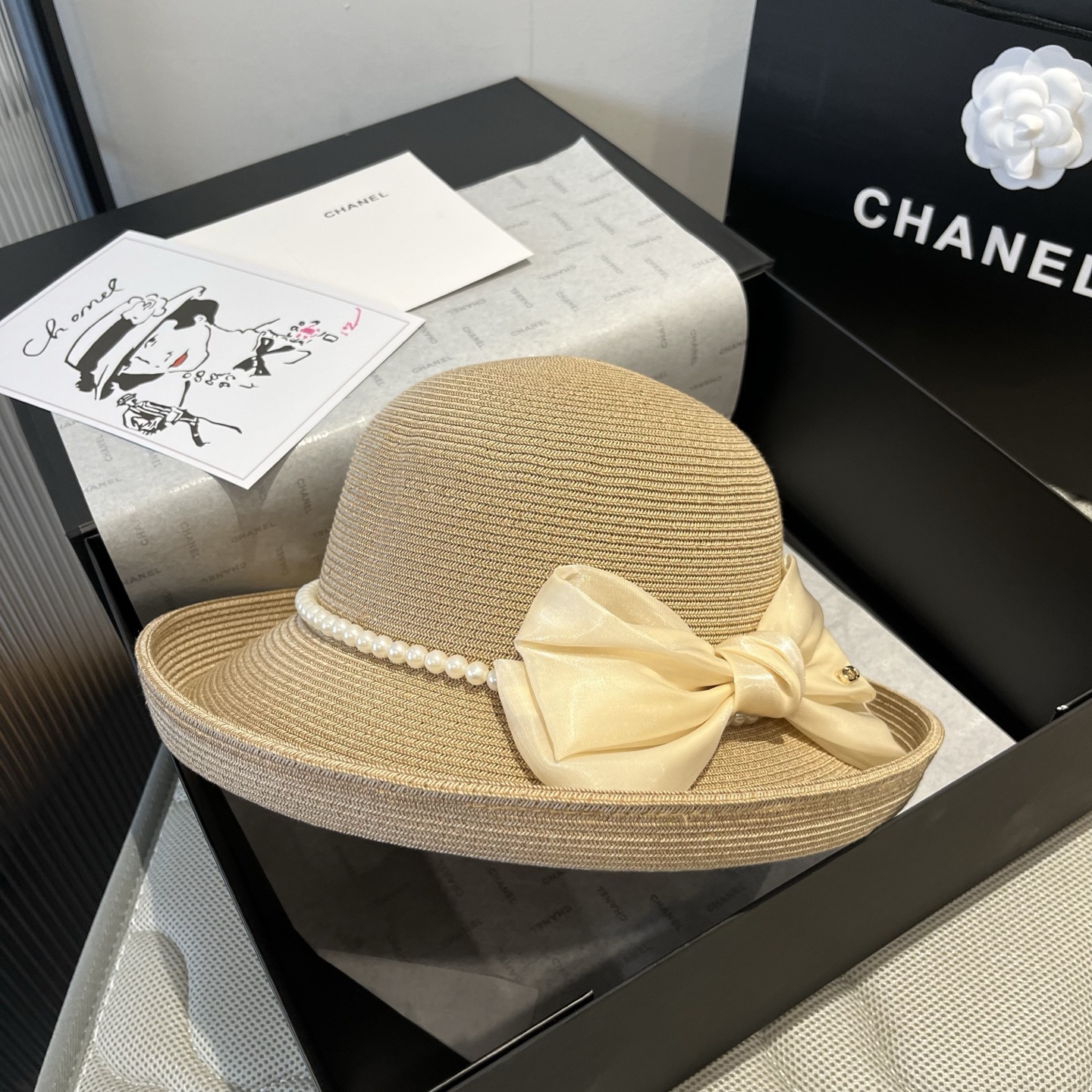 zero 189. valentino blanche hat, curly butter hat, 57 cm - 图片 4