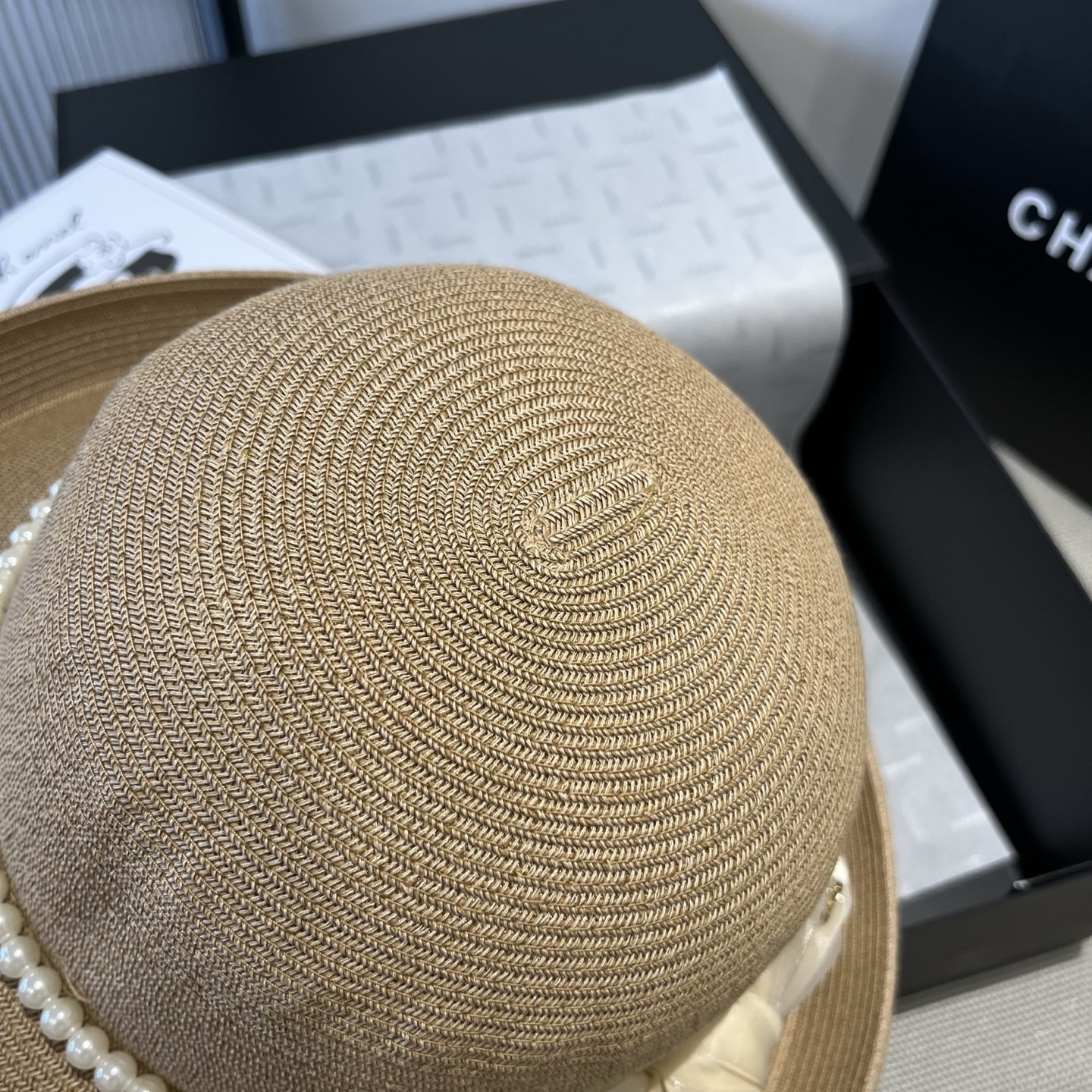 zero 189. valentino blanche hat, curly butter hat, 57 cm - 图片 5